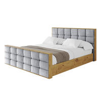 POLSTERBETT mit Bettkasten, Fußteil und Lattenrost, Boxbett ohne Matratze - ENZO2-Z 180x200 Hellgrau - Hellgrau, Holzwerkstoff/Textil (180/200cm) - ALTDECOR