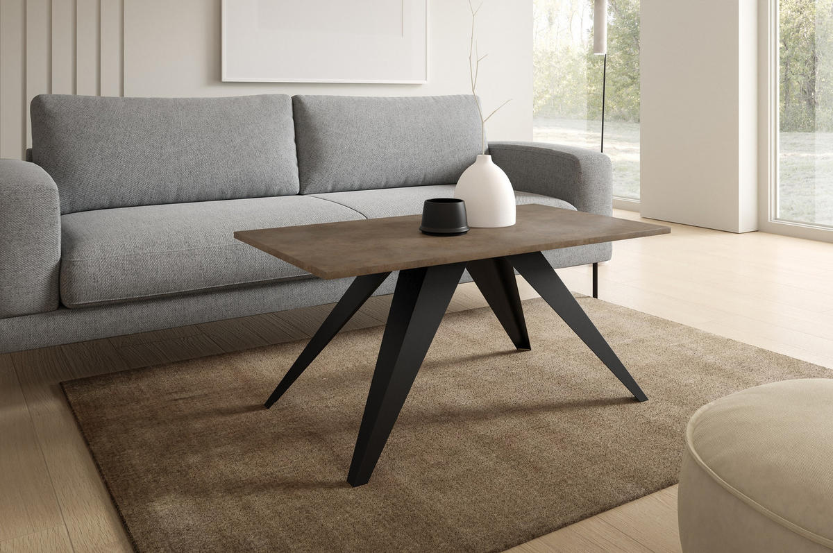 COUCHTISCH VARIA - Dunkelgrau/Schwarz, Holzwerkstoff (60/120/48cm) - Meblini