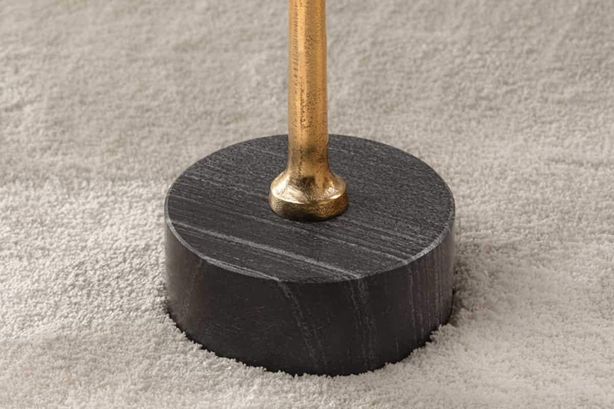 BEISTELLTISCH TRAYFUL rund Akazie 55cm - Goldfarben/Schwarz, Holz/Metall (40/40/55cm) - riess-ambiente