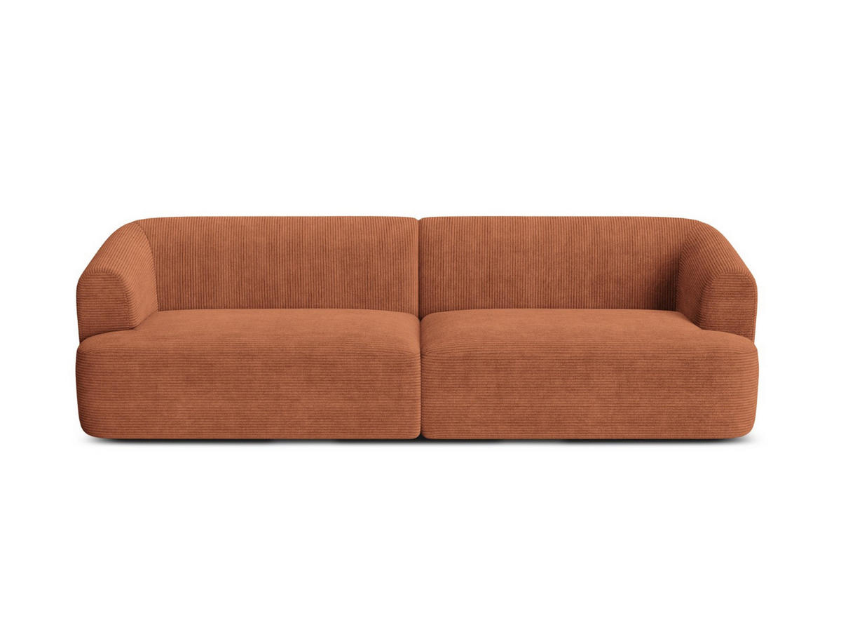 MODULARES-SOFA Campi aus Cord terrakotta 4 Sitzplätze - Terracotta, Textil (90/70/255cm) - Cosmopolitan Design