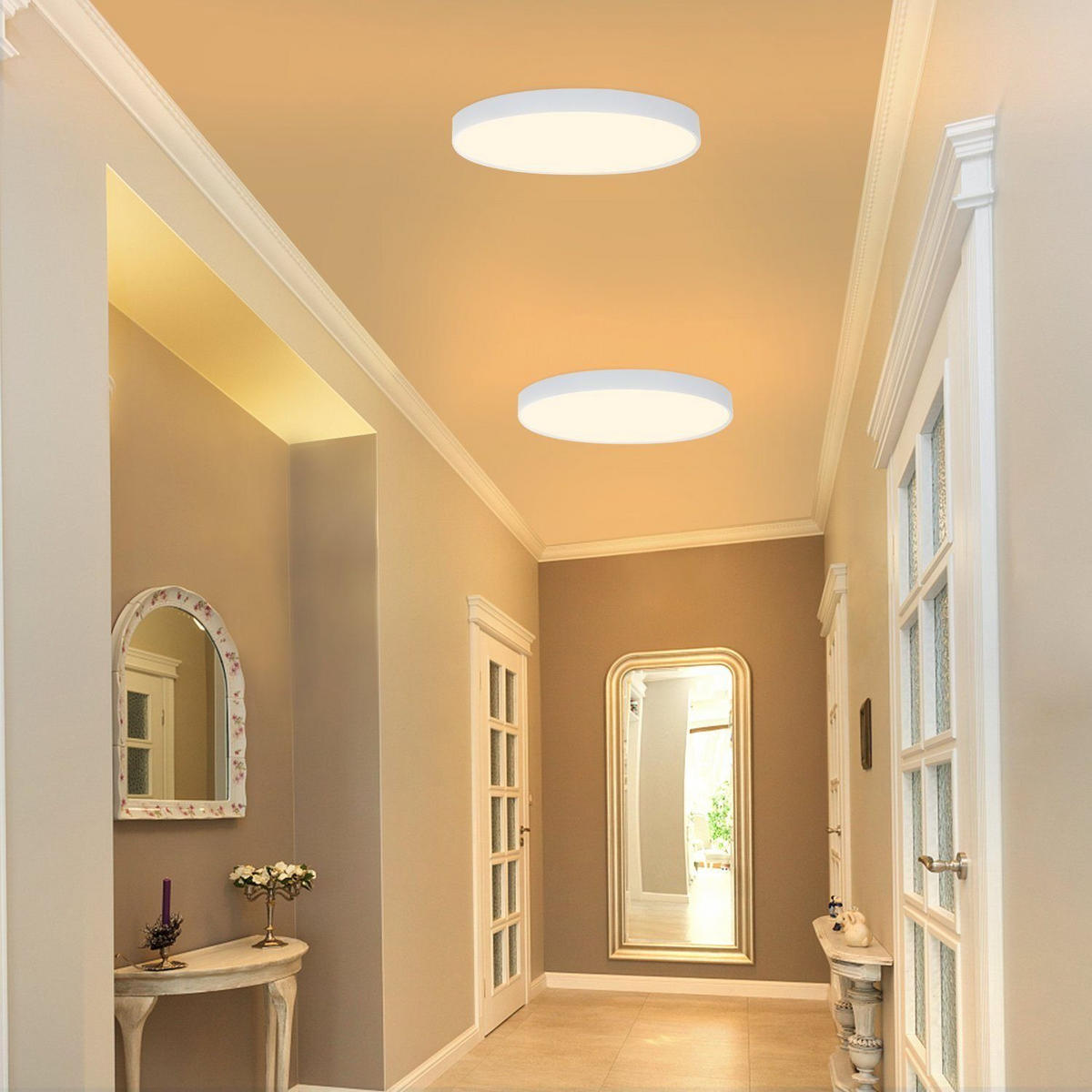 LED DECKENLEUCHTE Hampton 26/6/3 - Weiß, Kunststoff (26/6/3cm) - Nettlife