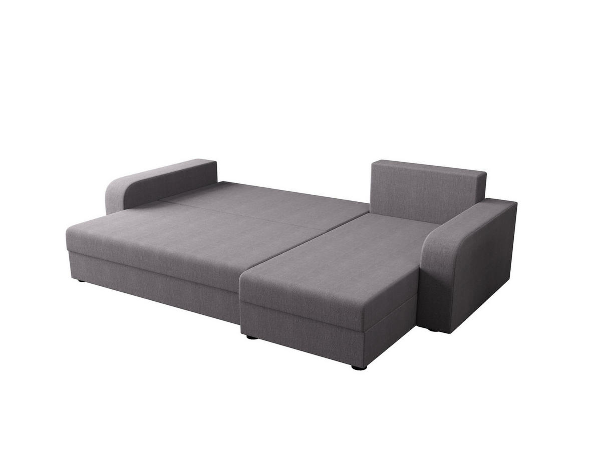 ECKSOFA HEWLET L BIS Cosmic 160 Rechts mit Schlaffunktion - Grau, Textil (240/140cm) - Bedante