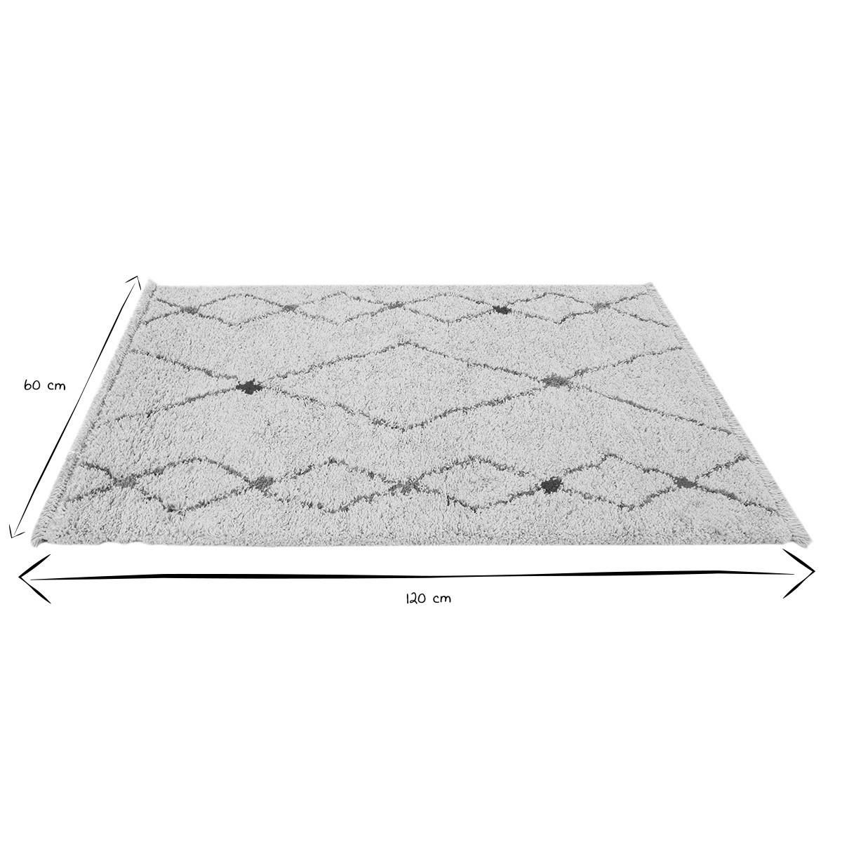 TEPPICH mit Rautenmuster 60 x 120 cm LIO - Beige, Kunststoff (60/120cm) - Miliboo