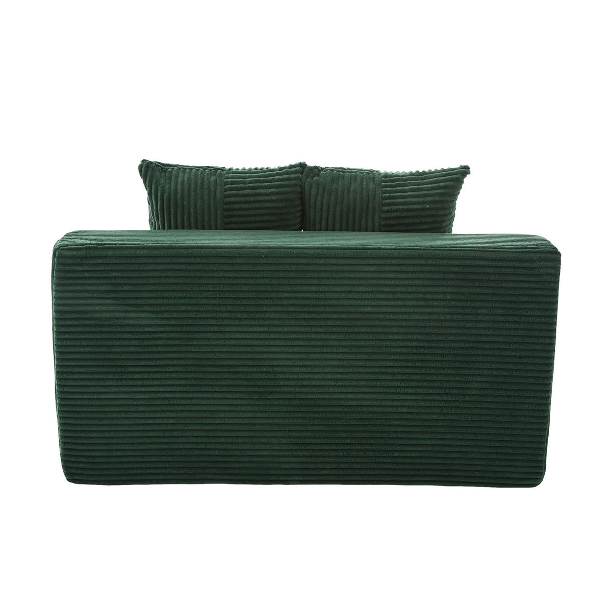 1,5-SITZER ausklappbar, Getränkehalter/Seitentasche, Cord, Grün - Grün, Textil (133/64/87cm) - LVHOM