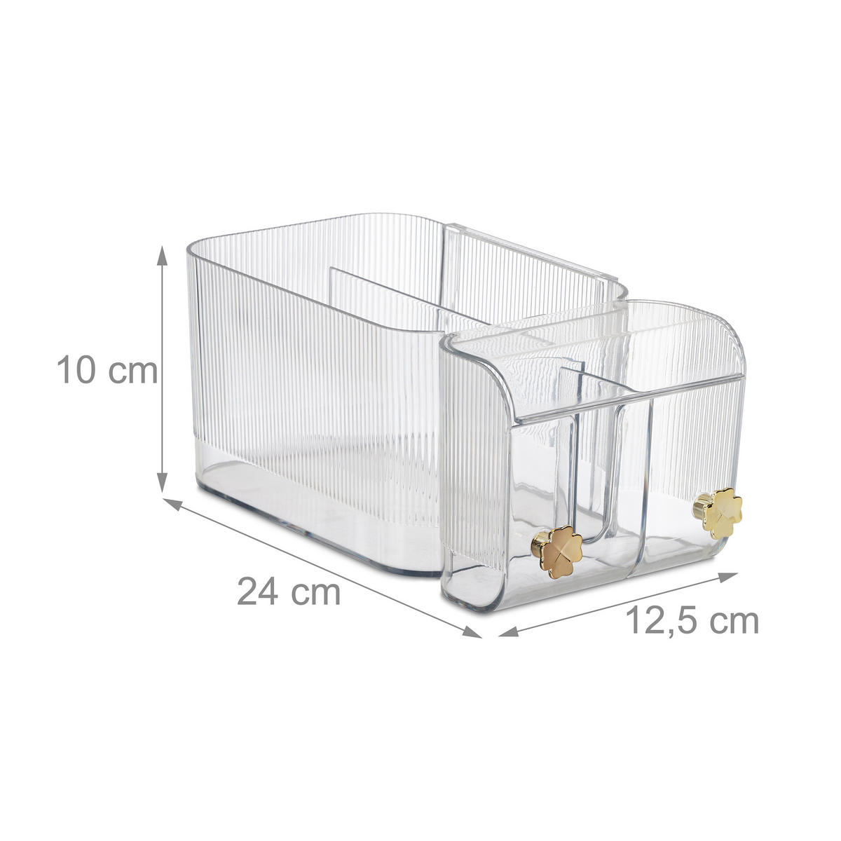 KOSMETIK-ORGANIZER - Transparent, Kunststoff (24/10/12.5cm) - Relaxdays