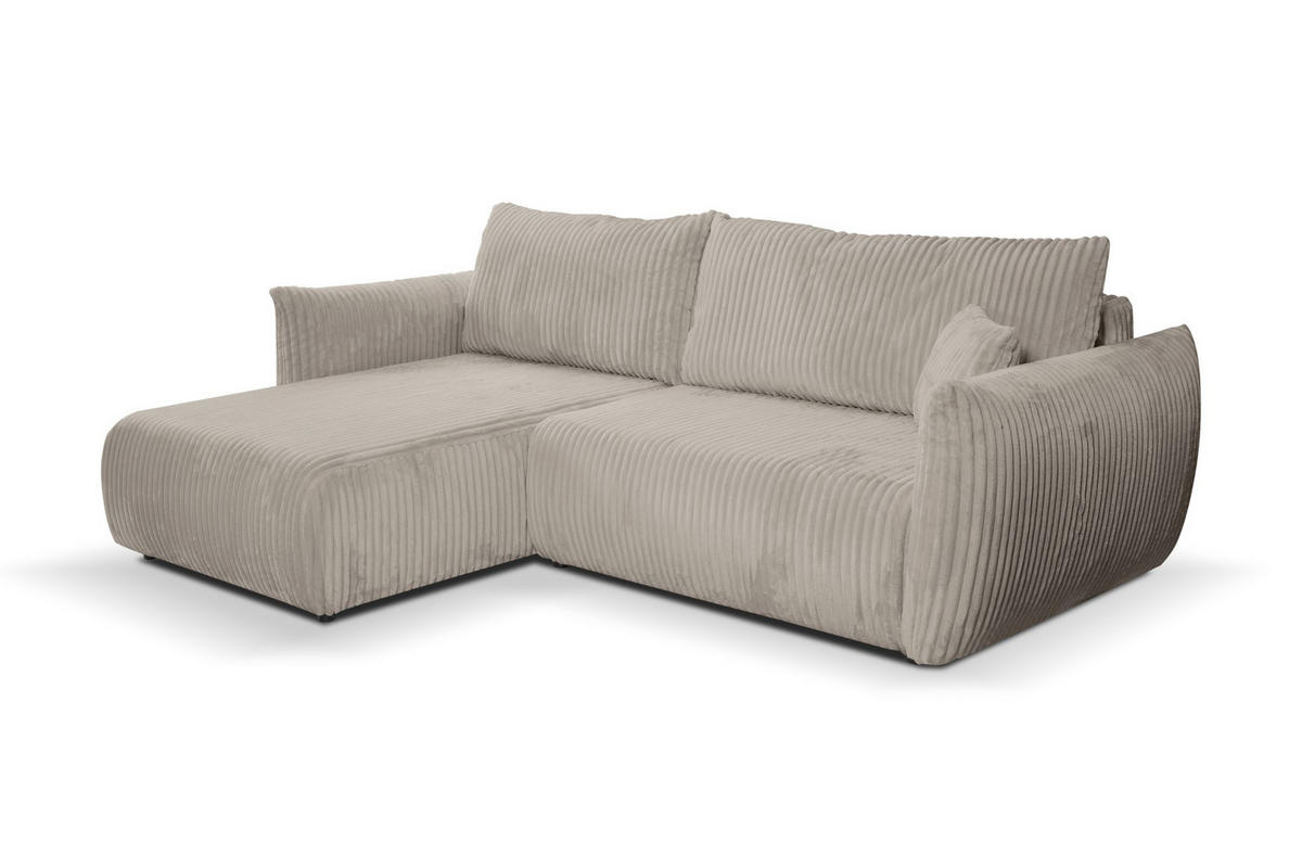 ECKSOFA HALLORA - Beige (Tilia 17) - Beige, Holzwerkstoff (257/177cm) - Möblo