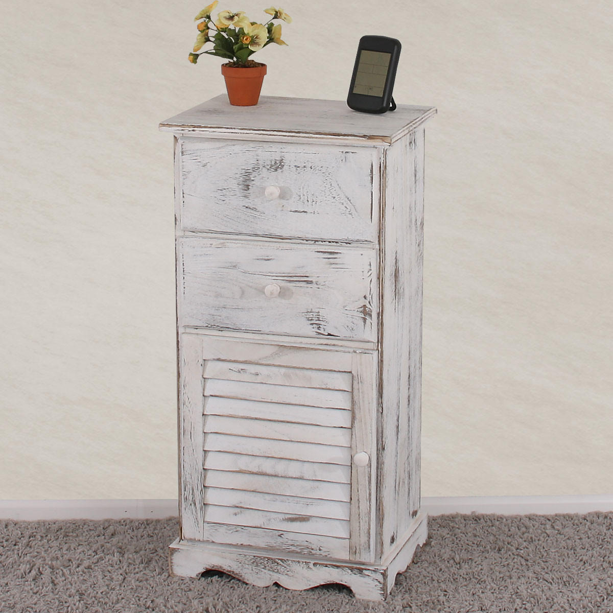 KOMMODE SCHRANK Weiß - Weiß, Holz (40/81/32cm) - MCW