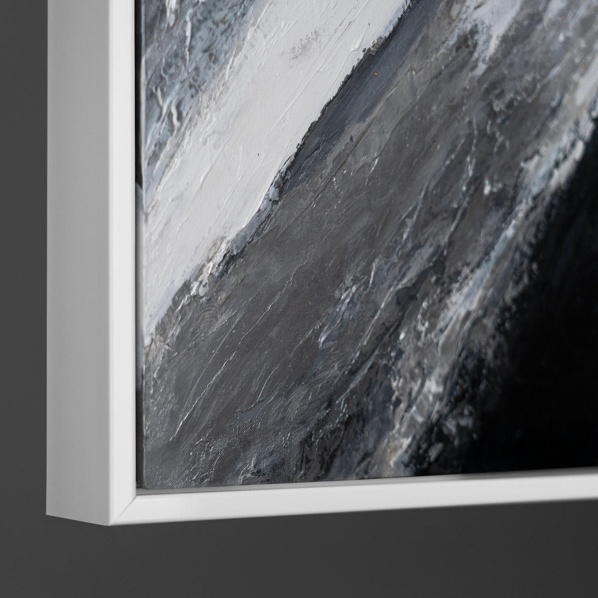 GEMÄLDE Goldene Symphonie II Schattenfugenrahmen Weiß 120x80 cm - Weiß, Holz (120/80cm) - YS-art gallery