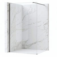 DUSCHWAND Rea Flexi Transparent / Titan 100 - Titanfarben, Glas (120/100/195cm) - REA