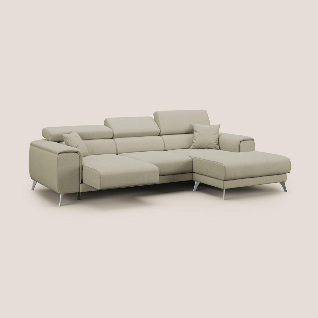 Thumbnail - Divani.store Ecksofa, Creme, Textil, 4-Sitzer, L-Form, 260x102 cm, Wohnzimmer, Sofas & Couches, Wohnlandschaften, Ecksof...