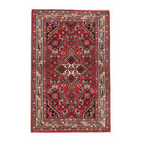 TEPPICH Assadabad Rot 127/81 cm Schurwolle - Rot, Textil (81/127cm) - Looma
