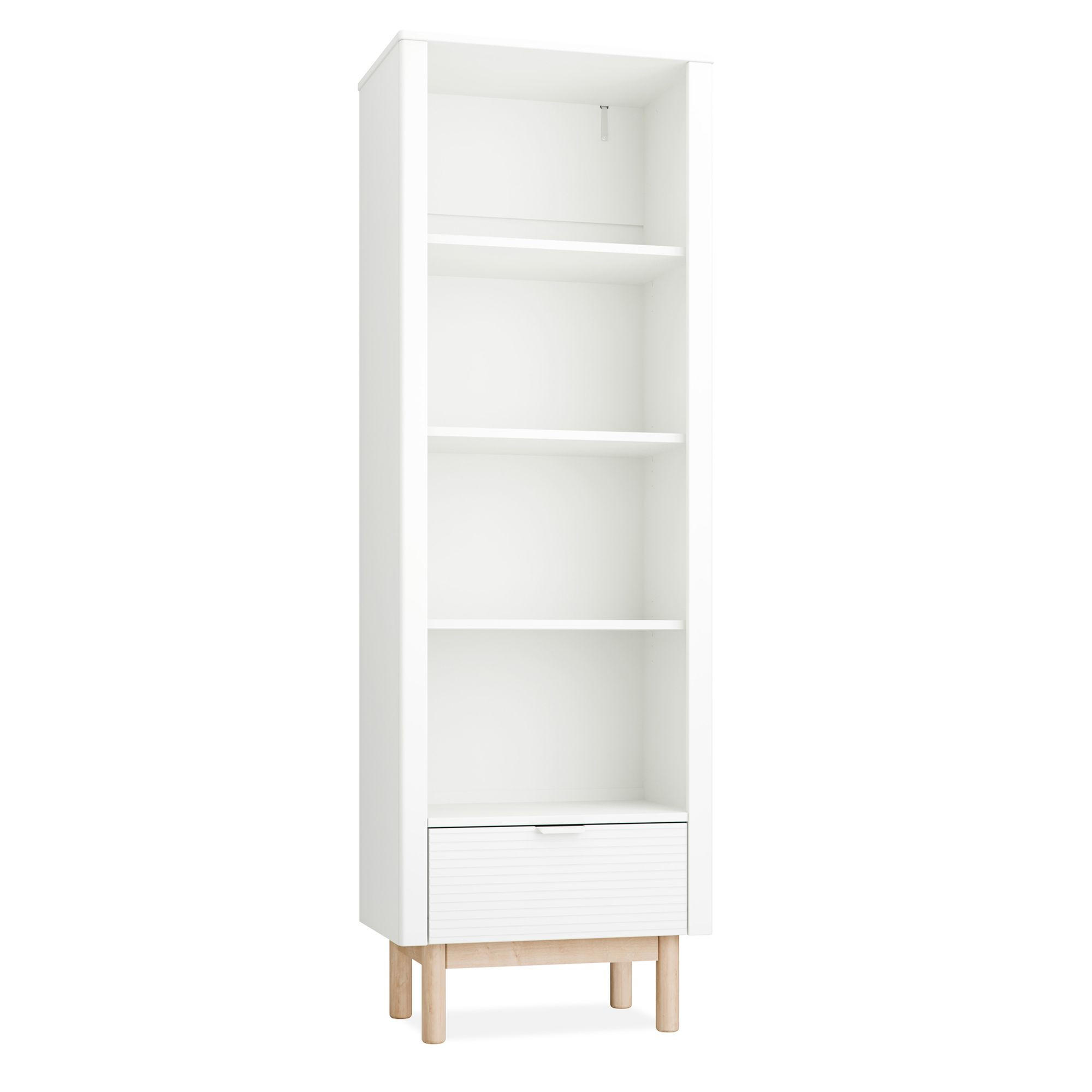 Konsimo® Babyregal Weiß 66x198x42 cm