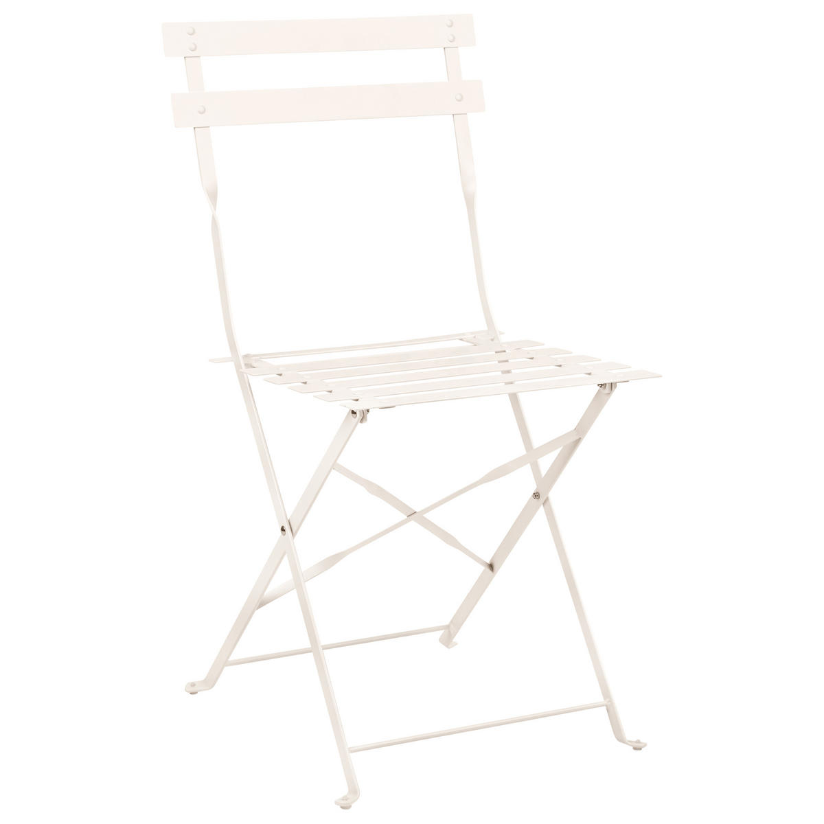 BISTRO-SET Metall Cremeweiß Fiori - Weiß, Metall - Beliani