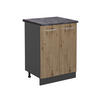 KÜCHENUNTERSCHRANK R-Line Artisan-Eiche 60 cm, AP Anthrazit - Anthrazit/Eiche Artisan, Holzwerkstoff (60/81.6/60cm) - Vicco