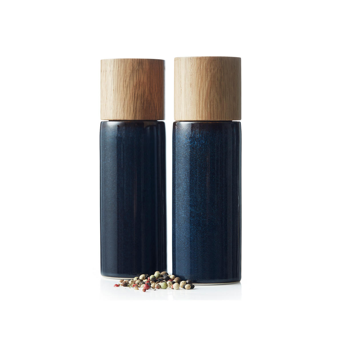 SALZ- UND PFEFFERMÜHLE Steinzeug Dunkelblau - Blau, Keramik (6/18/11.8cm) - Bitz
