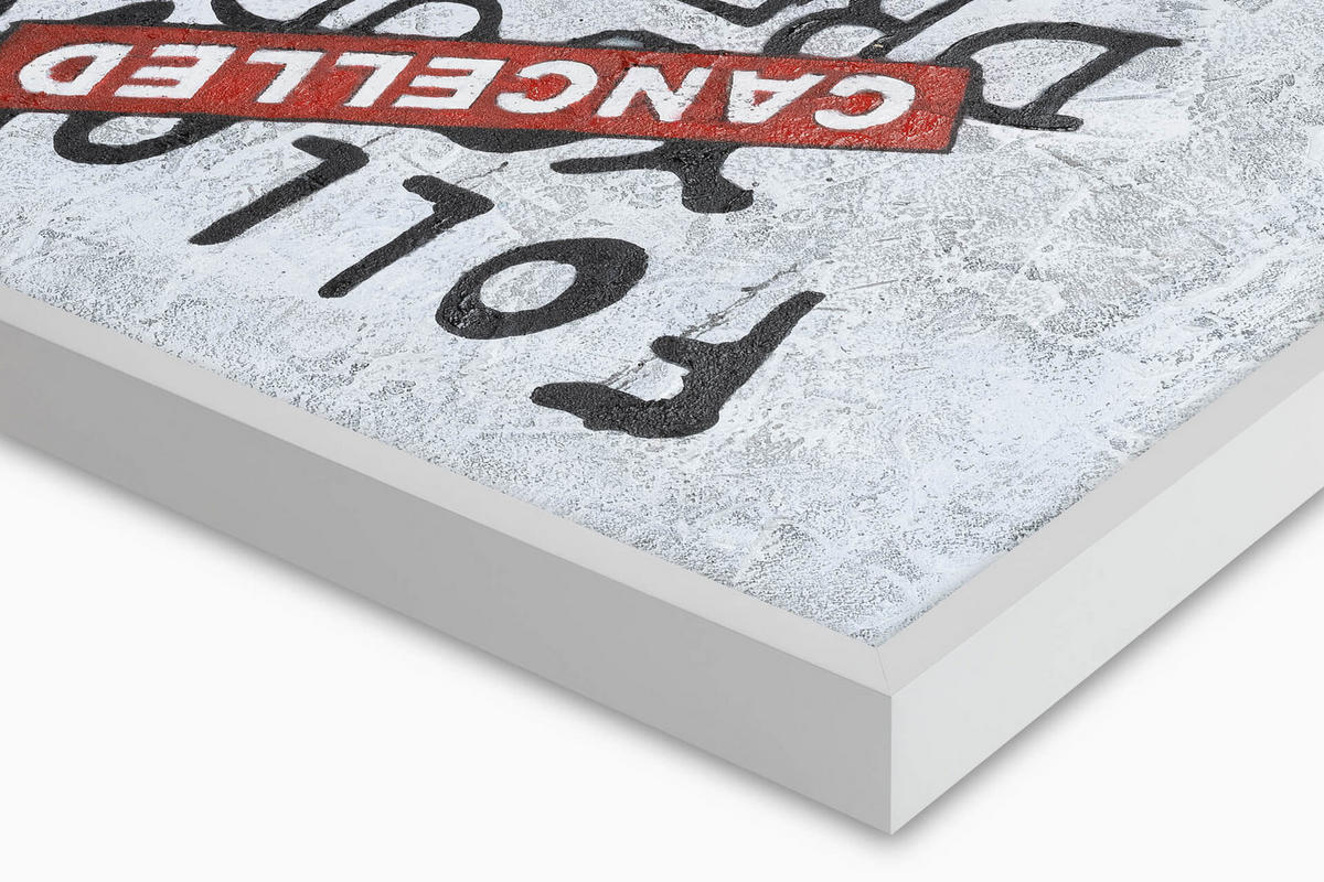 ACRYLBILD HANDGEMALT 120/60 cm - Rot/Schwarz, Holz/Textil (120/60cm) - KUNSTLOFT