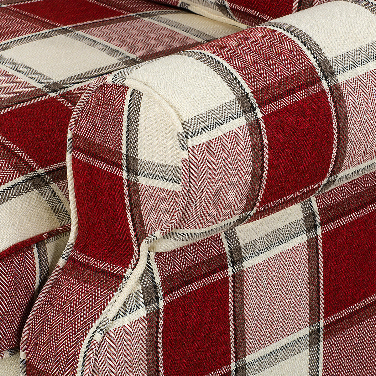 XL OHRENSESSEL - Beige/Rot, Textil (93/93/87cm) - home24