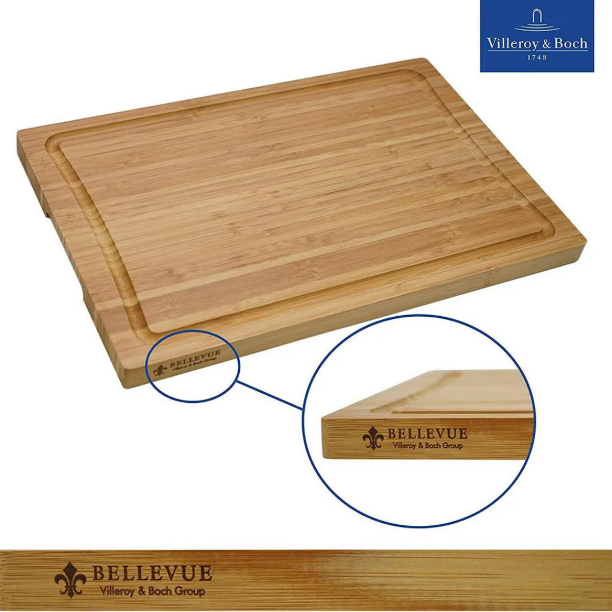 SCHNEIDEBRETT Bambus Natur 39x26 cm - Gelb, Holz (26/39.5cm) - Villeroy & Boch