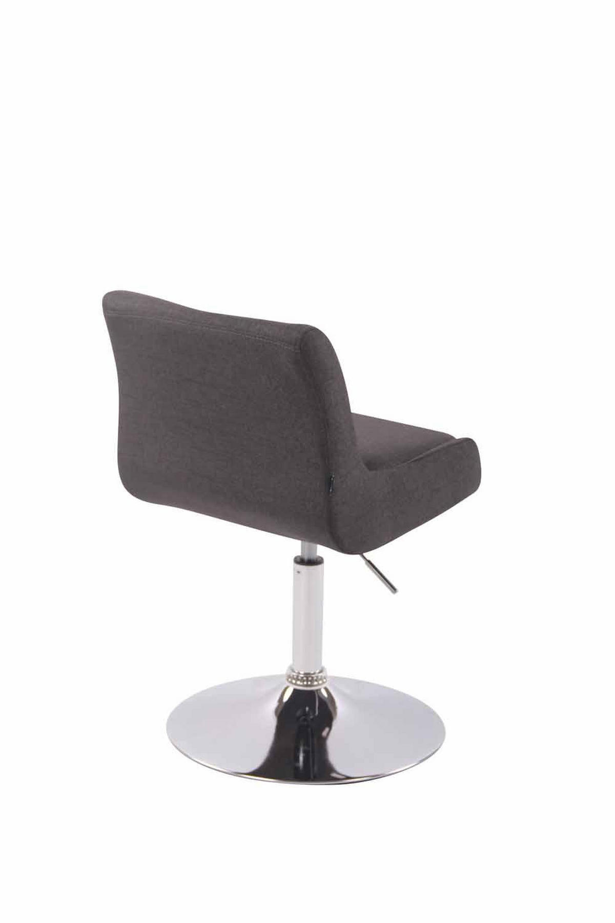 DREHSTUHL Stoff dunkelgrau - Chromfarben/Dunkelgrau, Textil/Metall (43/71/50cm) - CLP