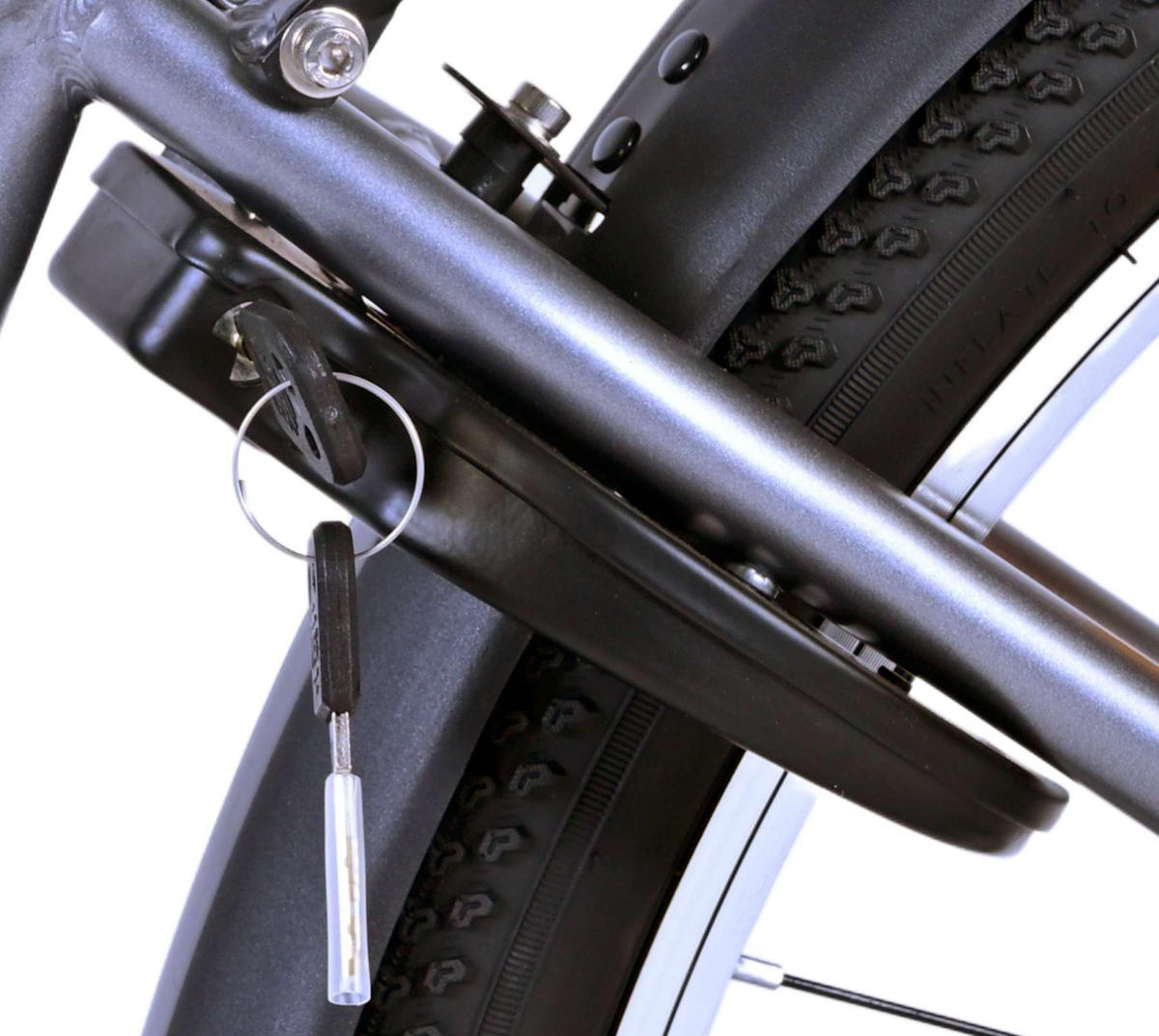 KINDERFAHRRAD Cross - Jungen - Rücktritt + Handbremse - 24 Zoll - Grau - Grau, Metall (70cm) - TPFSports