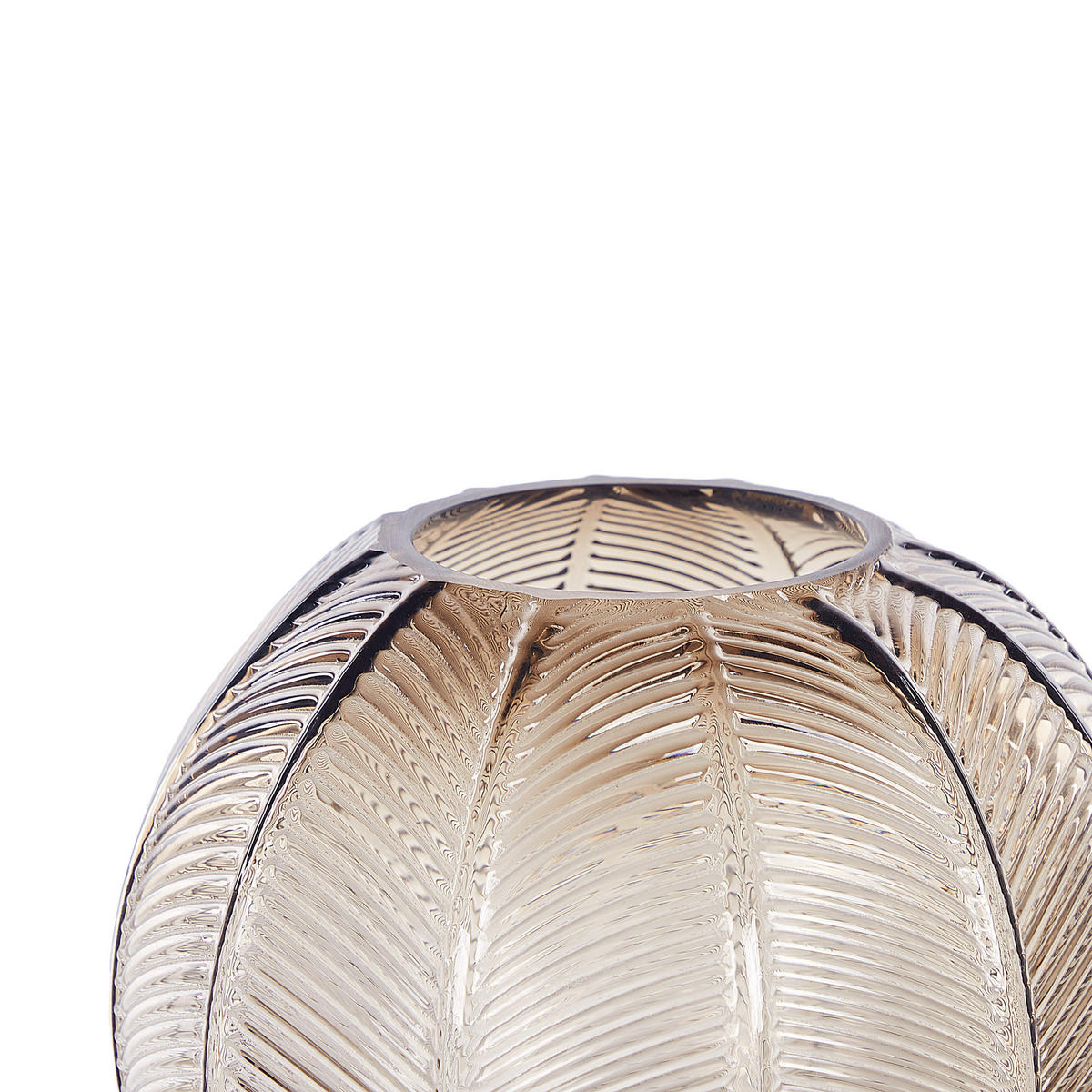 BLUMENVASE Glas braun Felli - Braun, Glas (24cm) - Beliani
