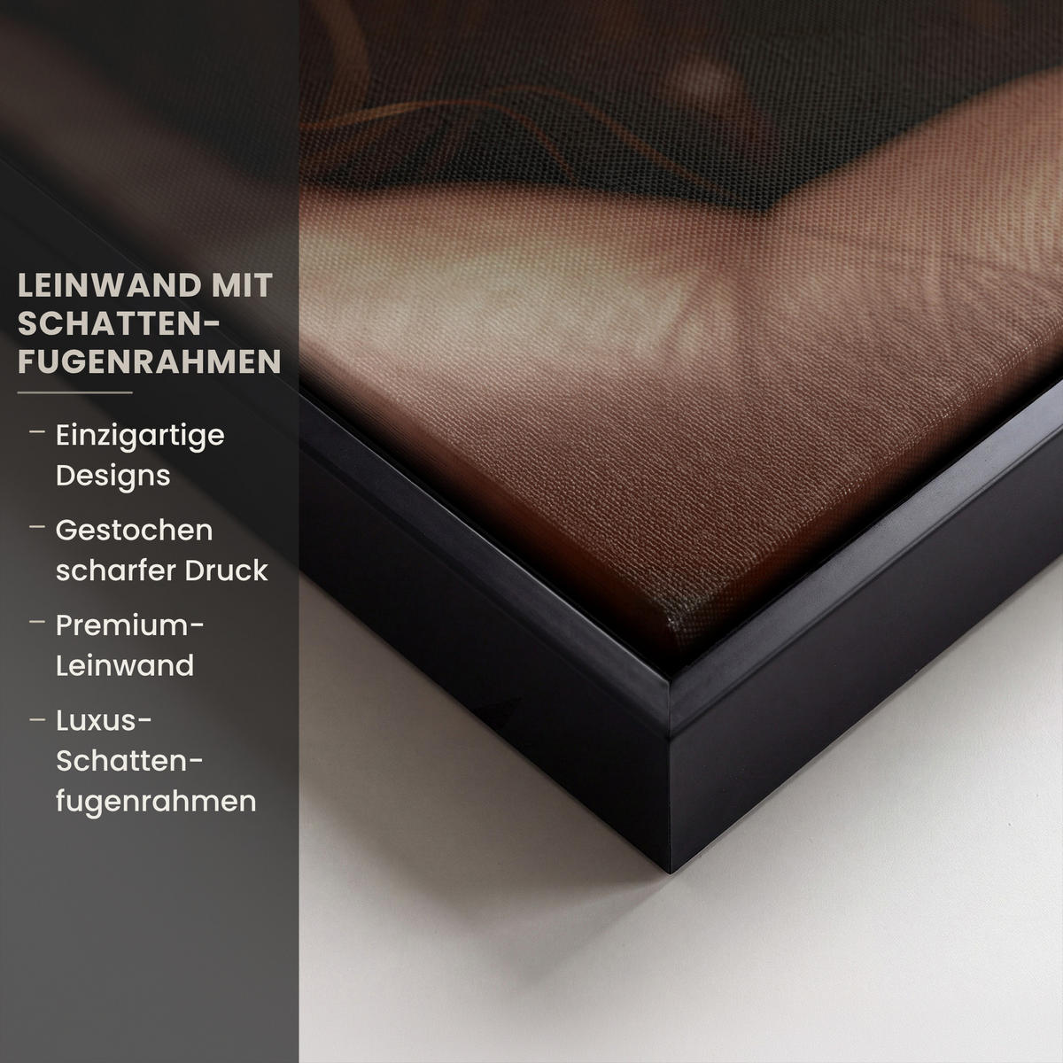LEINWAND Bilder mit Rahmen - Frau - Gold - Luxus - Porträt - 50x50 - Goldfarben, Textil (50/50cm) - MuchoWow