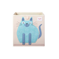 AUFBEWAHRUNGSBOX Katze 33x33x33cm - Naturfarben, Textil (33/33cm) - 3Sprouts