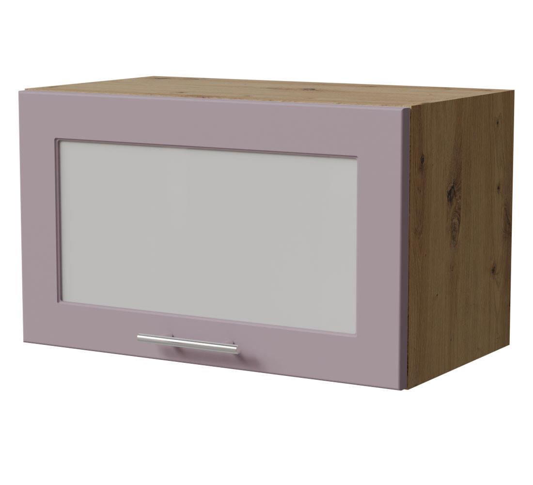 KLAPPHÄNGESCHRANK Bari W4BS/60 WKF Eiche Artisan / RAL 4009 pastellviolett 60 / 32,5 / 36cm Blum Aventos - Violett/Eiche Artisan, Holz/Holzwerkstoff (60/36/32.5cm) - Feldmann-Wohnen
