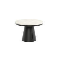 ESSTISCH CALMA Bis - Creme/Schwarz, Holzwerkstoff/Metall (120/120/76cm) - Meblini