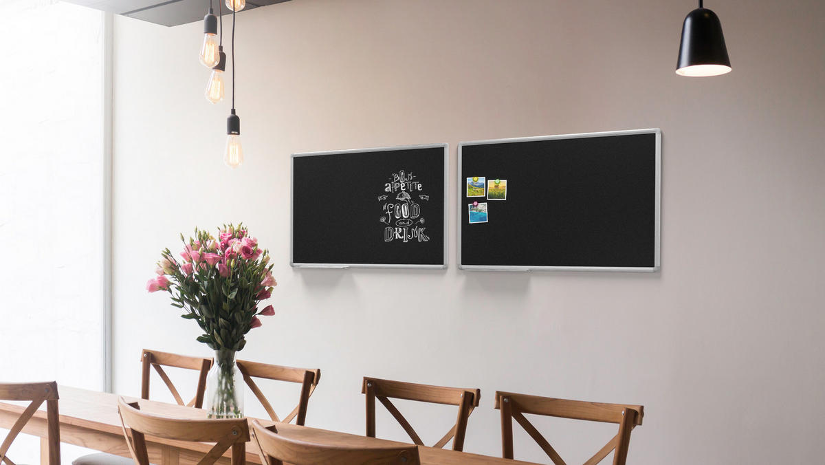 KREIDETAFEL mit Alurahmen Premium EXPO 90x60cm - Multicolor, Metall (90/60/1.6cm) - ALLboards