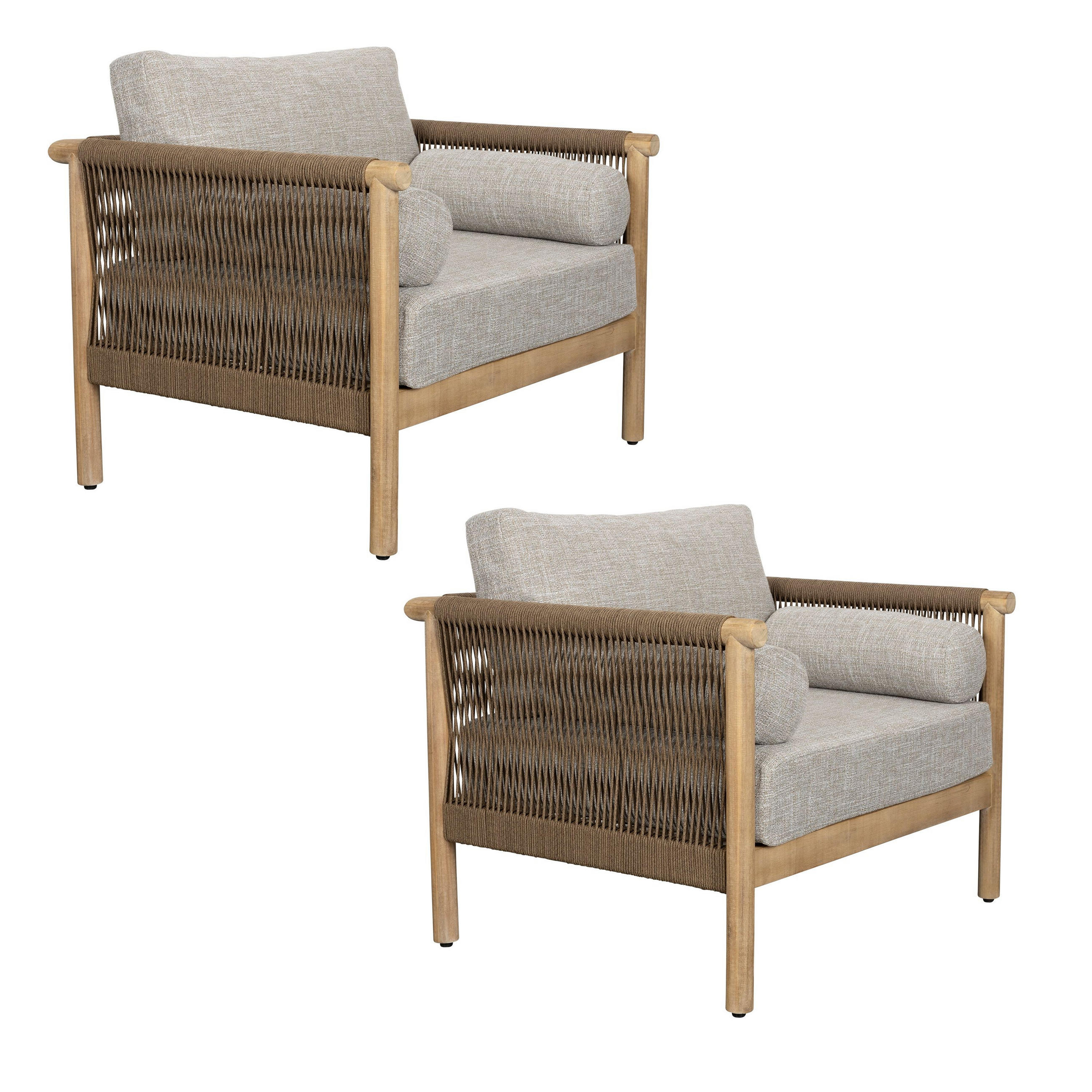 GARTENSESSEL Oasis - 2 er Set - Beige, Metall (95/68/84cm) - Dutchbone