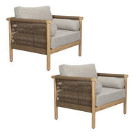 GARTENSESSEL Oasis - 2 er Set - Beige, Metall (95/68/84cm) - Dutchbone