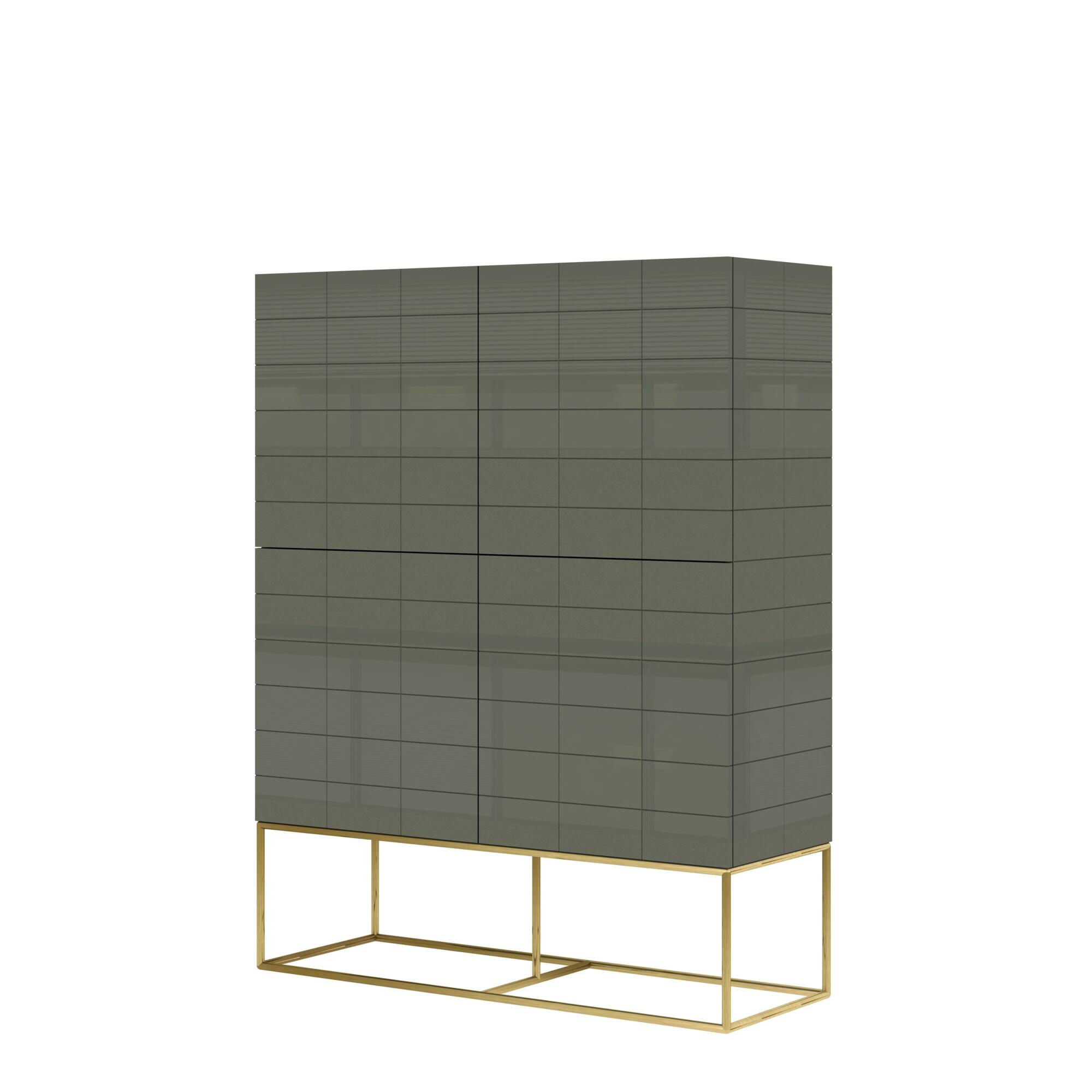 SIDEBOARD ROSE HILL Grün 110x40x140 cm - Grün, Holzwerkstoff (110/140/40cm) - FURNLUX