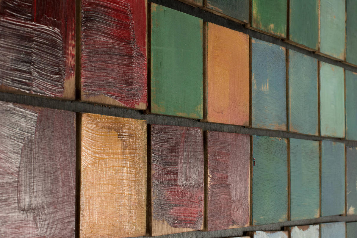 HOLZBILD Bunt 100/70 cm - Multicolor, Holz (7/70cm) - KUNSTLOFT