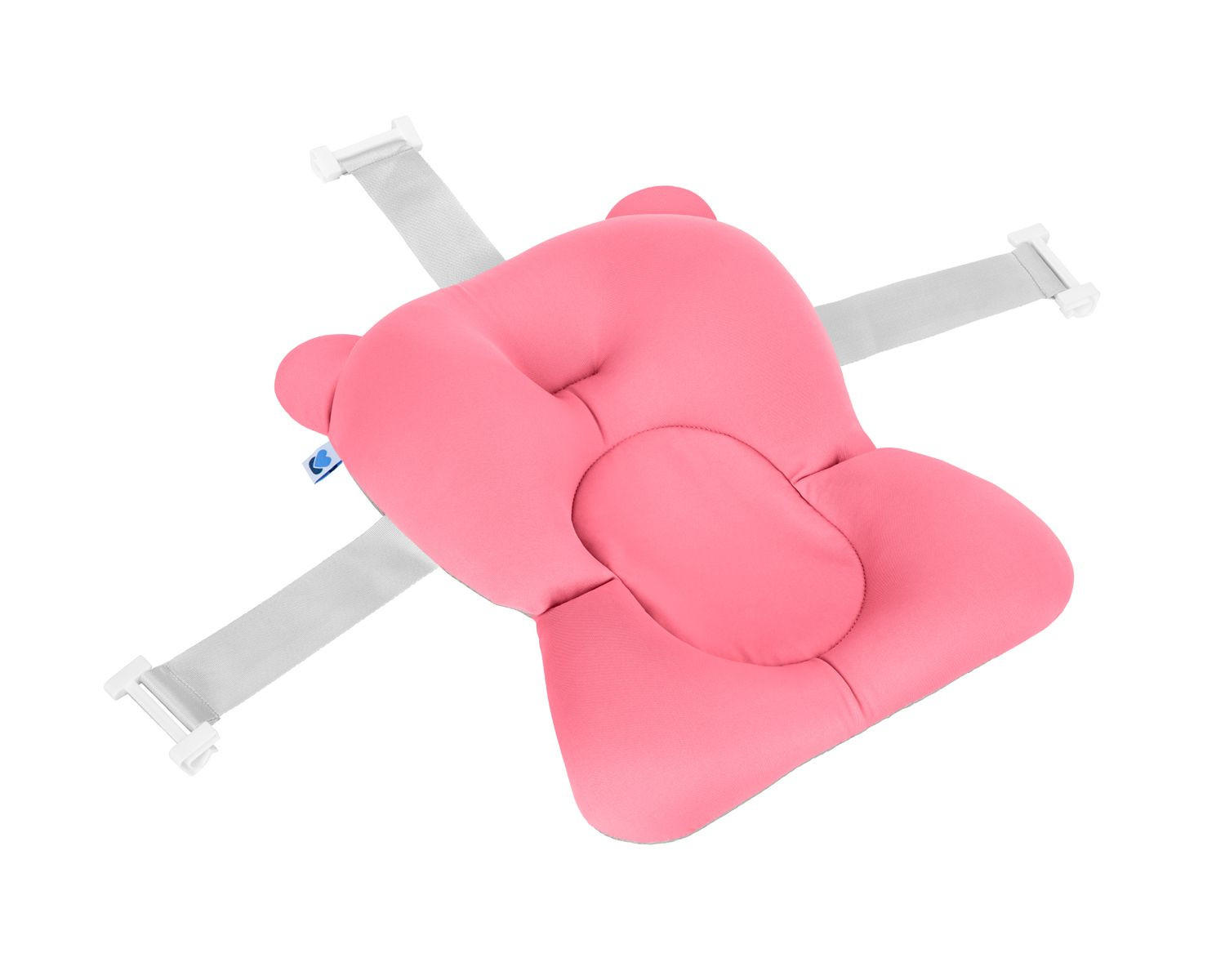 BADEKISSEN Bär Badehilfe pink Wannenauflage, Baby-Badewannenkissen, Clips - Rosa, Kunststoff (32/45cm) - Kikka boo
