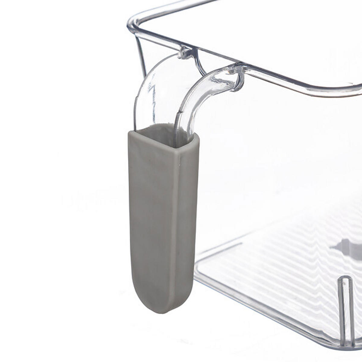 KÜHLSCHRANK-AUFBEWAHRUNGSBOX L mit Henkel, PET-Kunststoff, Gummi, Transparent - Transparent, Kunststoff (17.5/11/27.5cm) - 5five Simply Smart