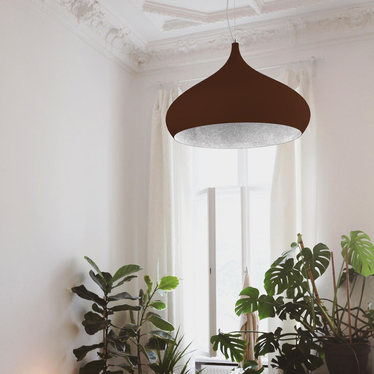 HÄNGELEUCHTE - Grün, Metall (60/60/55cm) - Lumicom