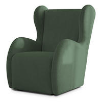 MASSENO Relaxační Křeslo MASTI, Látka s přezkami Zelená - zelená barva, kompozitní dřevo (74/100/86cm) - MASSENO