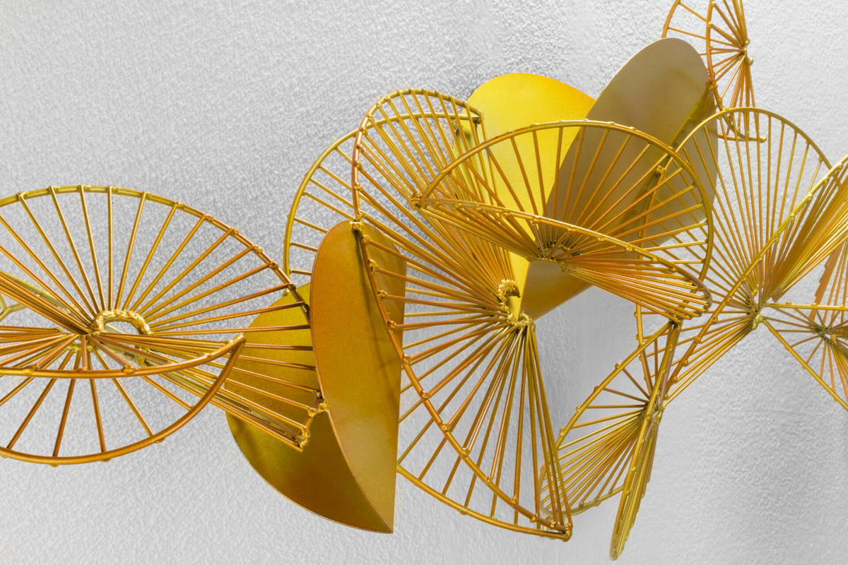 WANDDEKO Gold 105/47 cm - Goldfarben, Metall (3.85/47/22cm) - KUNSTLOFT