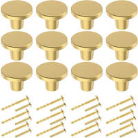SCHRANKKNOPF Gold 12er-Set 20x25 mm - Goldfarben, Metall (2.5/1.95/2.5cm)