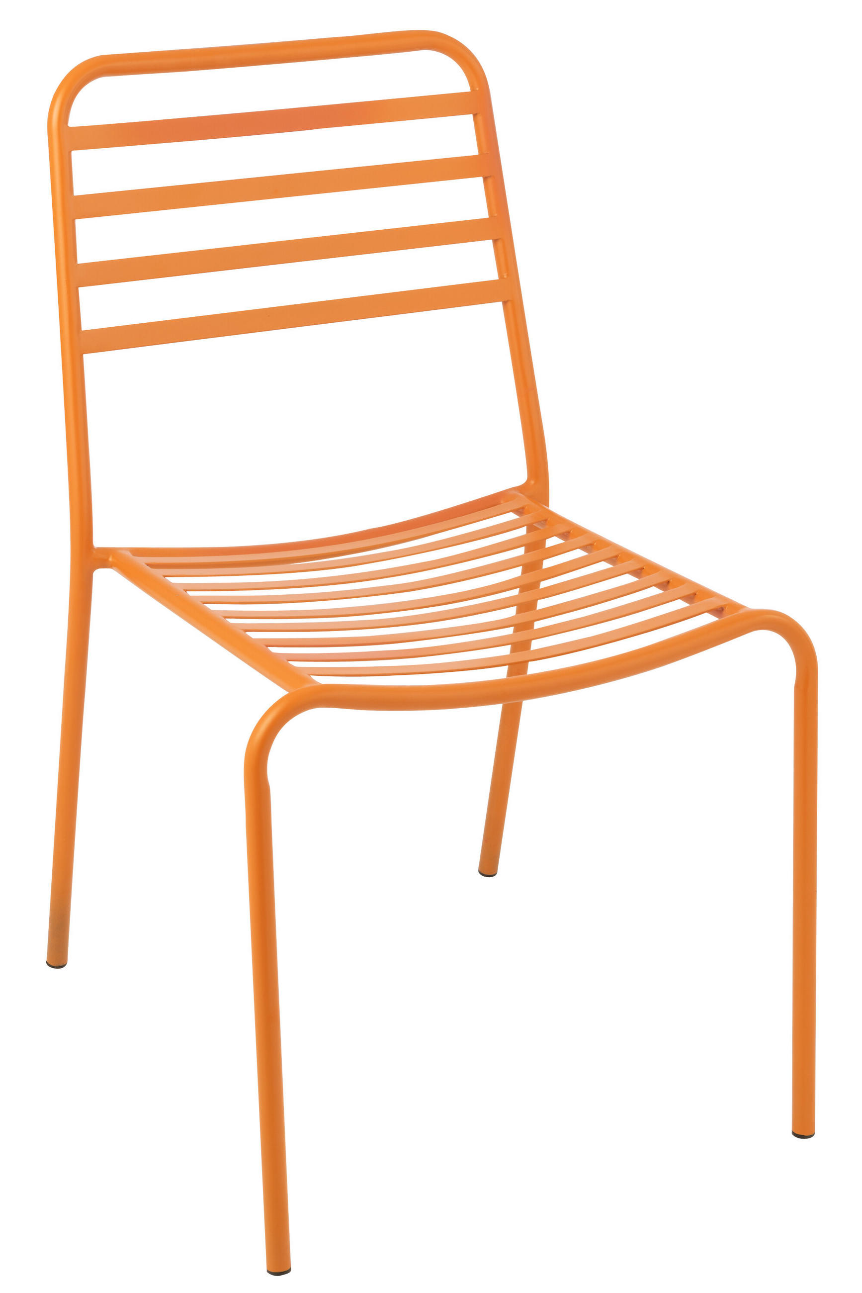 GARTENSTUHL GESTREIFT - Orange, Metall (56/81/50cm) - J-Line
