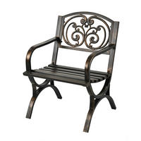 GARTENSTUHL - Schwarz, Metall (60/85.5/56cm) - Relaxdays