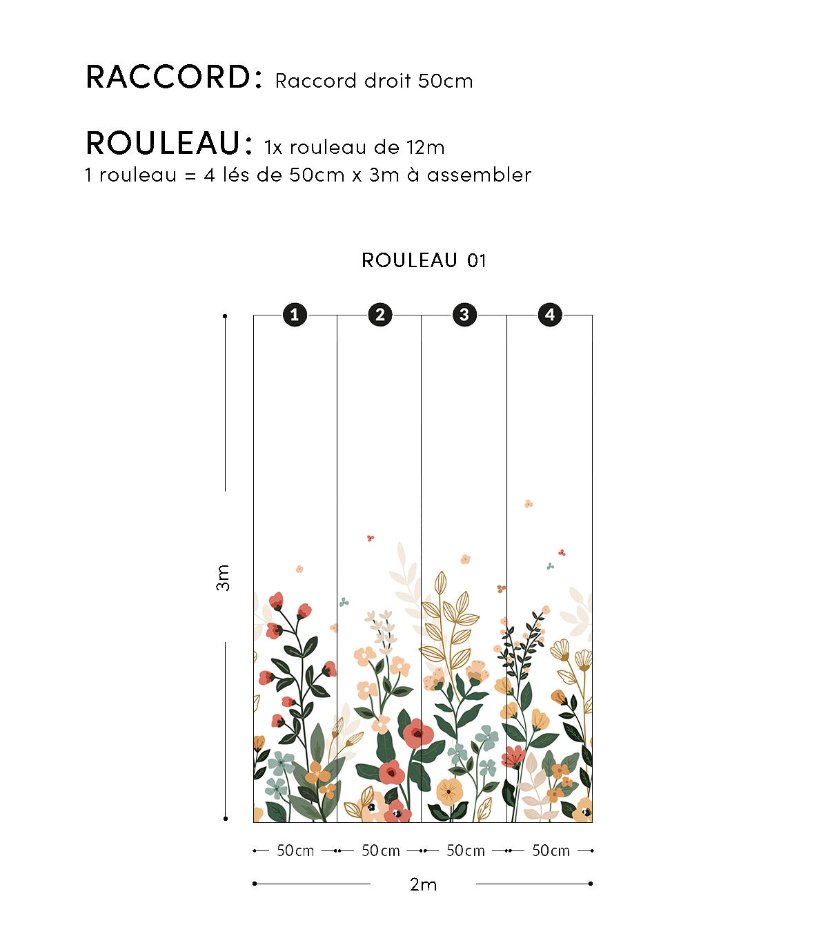 VLIESTAPETE Bloem Blumen 2 m x 3 m, mehrfarbig - Multicolor, Papier (300/200cm) - Lilipinso