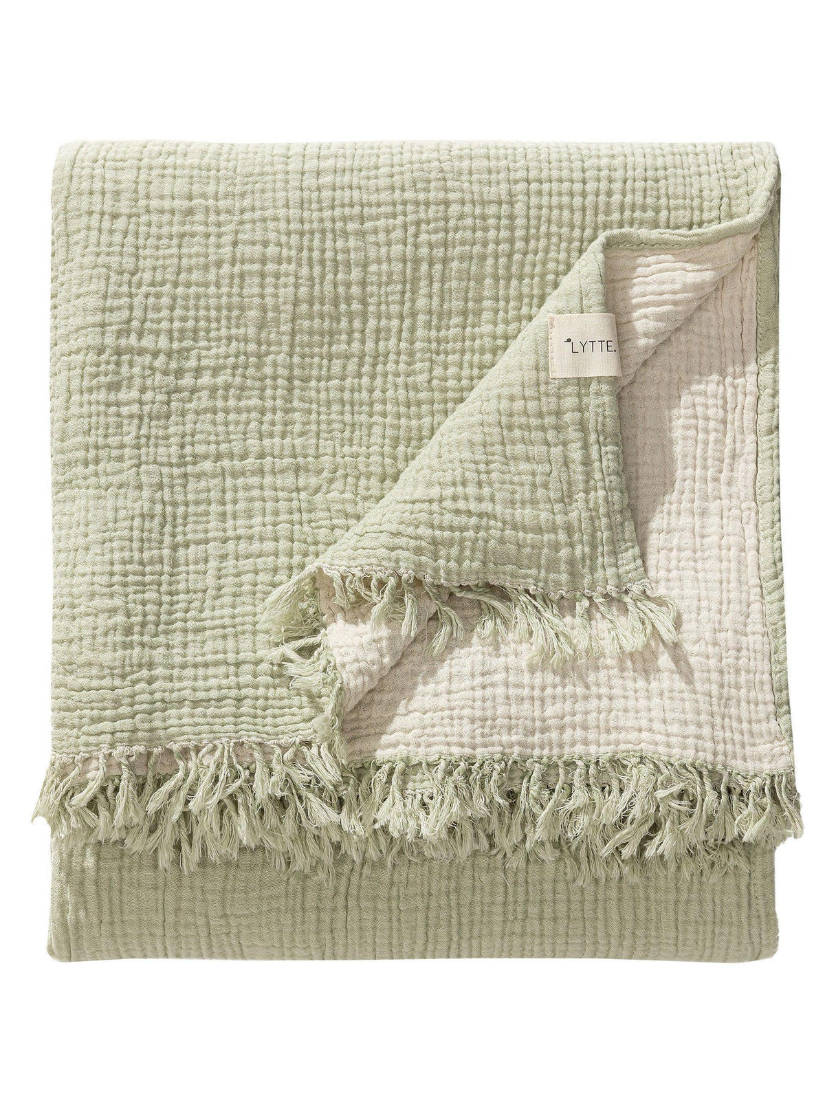 BAUMWOLLDECKE Lilo Hellgrün 130x170 cm - Hellgrün, Textil (130/170cm) - Lytte