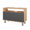 WASCHBECKENUNTERSCHRANK Fynn Goldkraft Eiche/Anthrazit 80.2 x 54 cm mit Schublade - Honigeiche/Anthrazit, Holzwerkstoff (80.2/54/32cm) - Vicco
