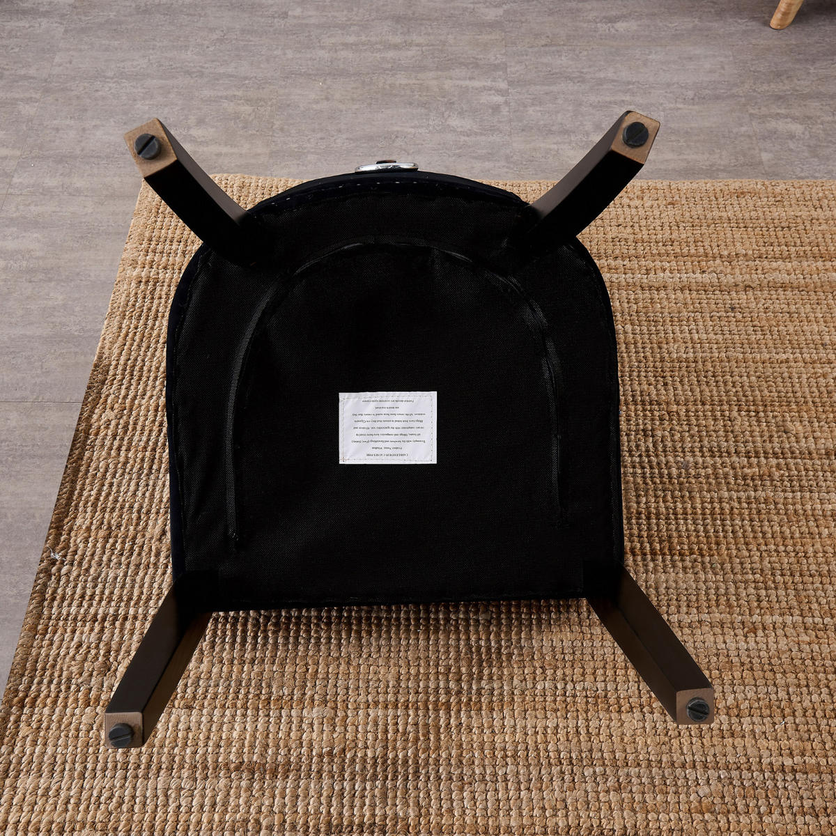 STUHL 6er-Set Samtschwarz - Schwarz, Holz (56/94/45cm) - Life Interiors