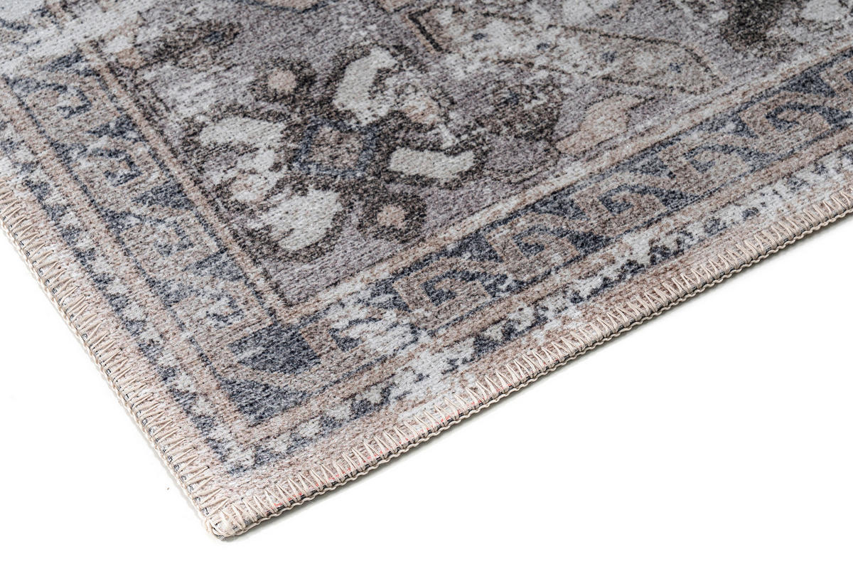 TEPPICH DUBAI grau vintage 120/180 cm - Grau, Textil (120/180cm) - Tapiso