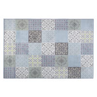 KURZFLOR-TEPPICH Inkaya 200/140 cm - Grau, Kunststoff (140/200cm) - Beliani