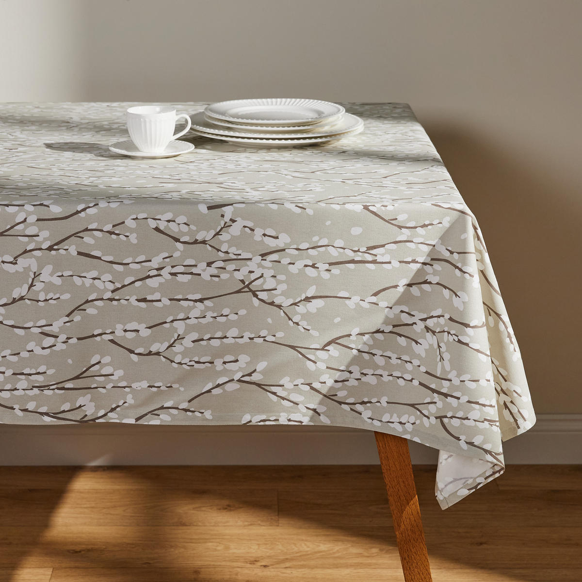 TISCHDECKE Veriba - Beige, Textil (180/130/1cm) - home&you