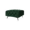 HOCKER Chesterfield Laura Flasche Grün Samt - Smaragdgrün/Silberfarben, Holz/Textil (80/45/80cm) - S-Style Möbel